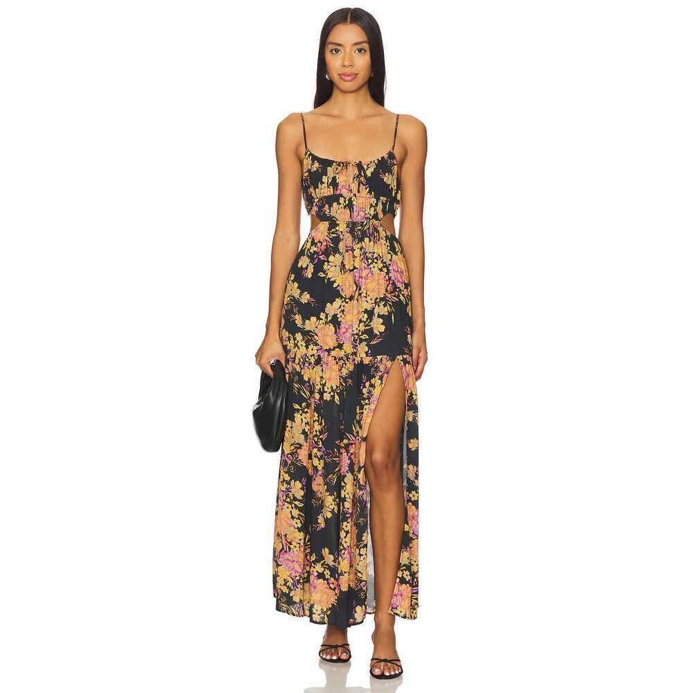 L Space Women's Through Thick And Thorns Floral Sandra Maxi Dress Large NWOT
